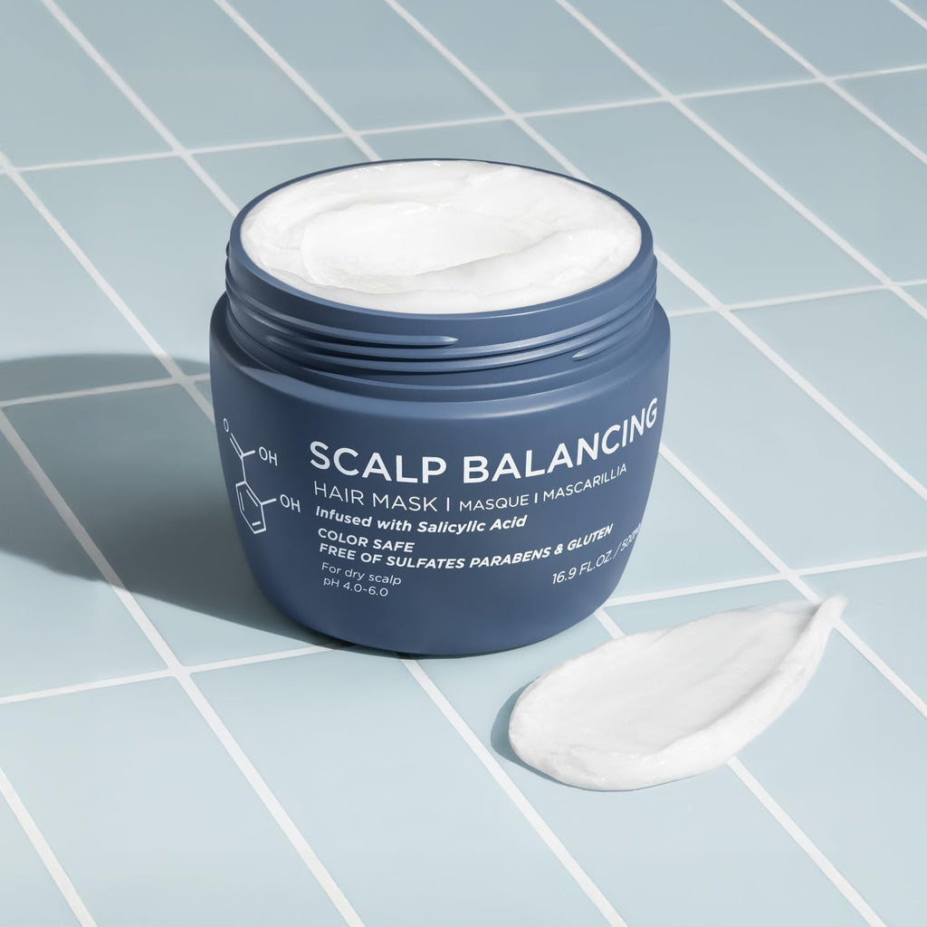 Luseta Scalp-Balancing Hair Mask for Women, Reducing Build-Up with Salicylic Acid, Anti-Dandruff Hair Mask for Women, Clarifying Refreshing, Ph-Balanced, 16.9 Oz