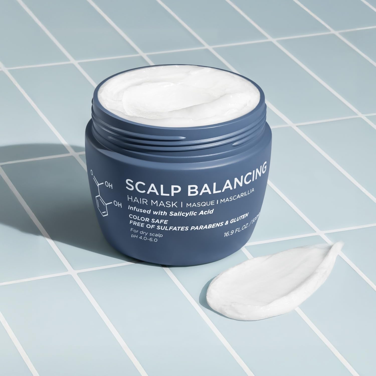 Luseta Scalp-Balancing Hair Mask for Women, Reducing Build-Up with Salicylic Acid, Anti-Dandruff Hair Mask for Women, Clarifying Refreshing, Ph-Balanced, 16.9 Oz