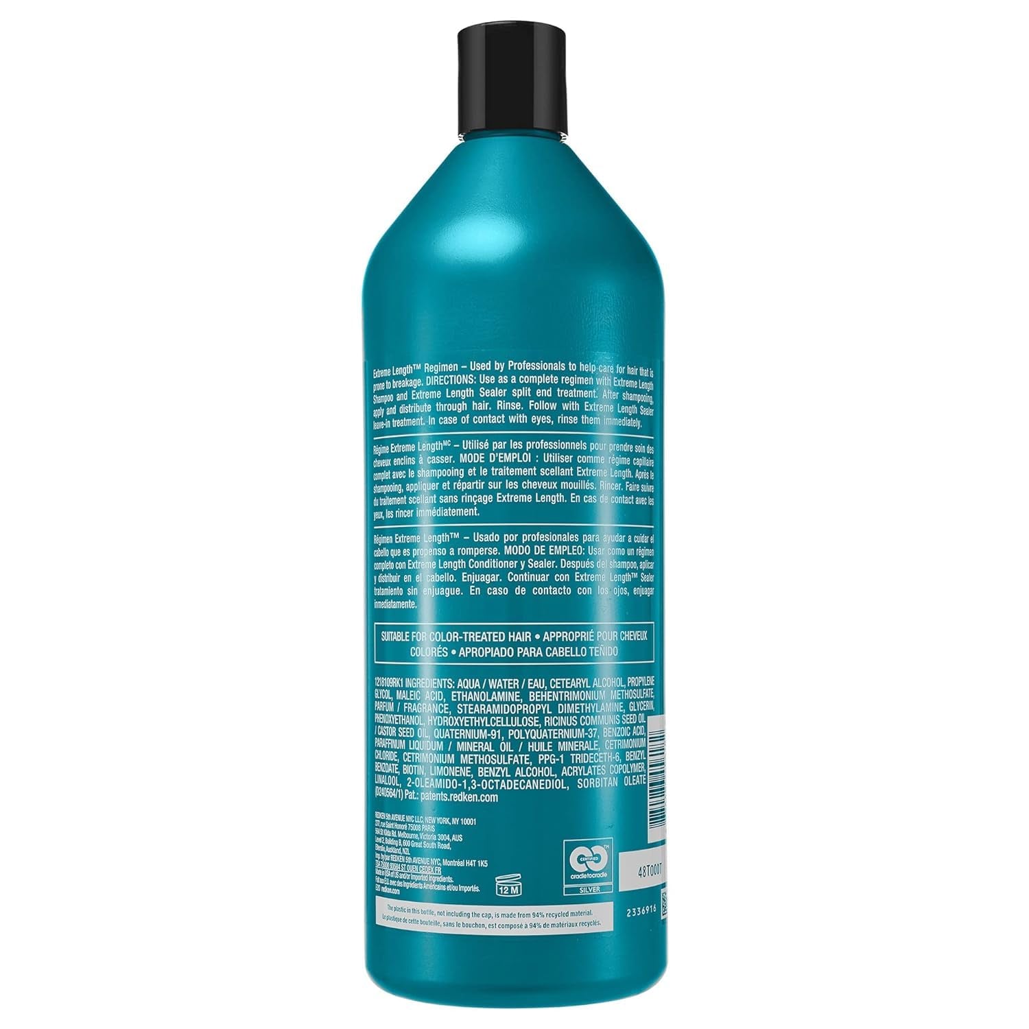 Redken Extreme Length Biotin Conditioner for Longer Hair – Promotes Healthy Hair Growth, Strengthens & Detangles Damaged Hair, Infused with Biotin & Castor Oil​