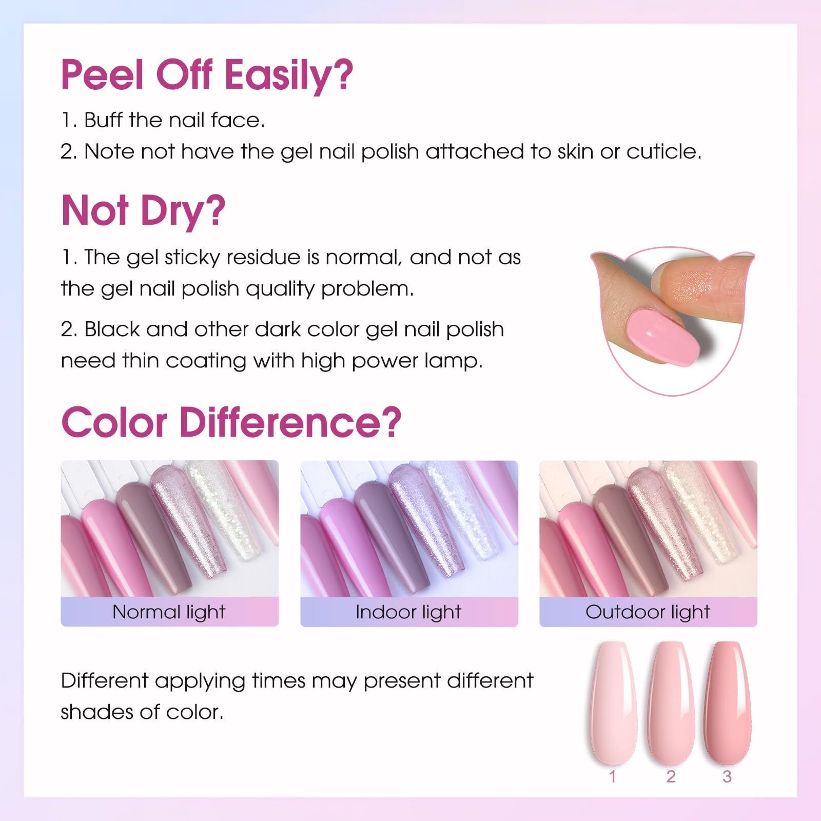 Kit De 14 Esmaltes De Uñas En Gel Con Miniluz Ultravioleta