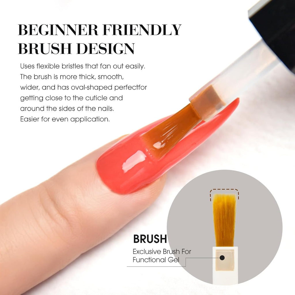 Bright Orange Gel Nail Polish, 1Pcs Orange Gel Polish Color High Gloss Soak off U V Nail Manicure Salon DIY