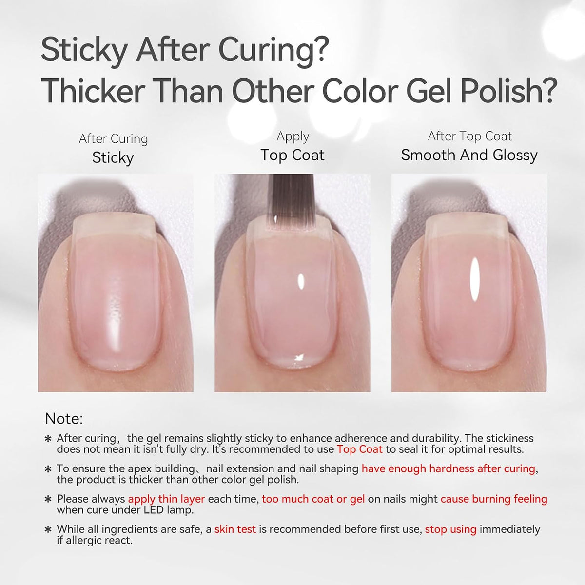 Builder Gel for Nails,8-In-1 Sheer Pink Builder Nail Gel