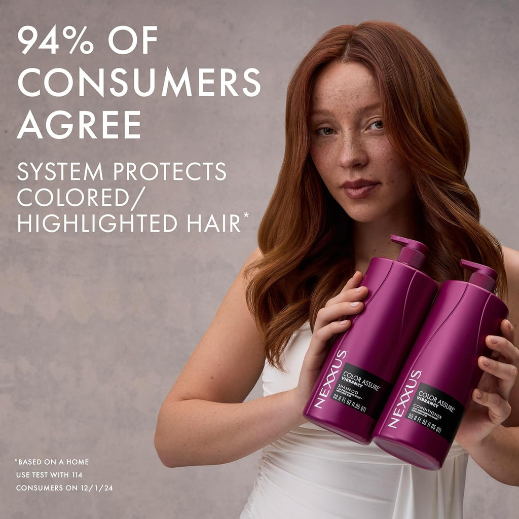 Nexxus Color Assure Conditioner for Vibrancy for Color Treated Hair Powered by Chromabond Sealer with Citric Acid 33.8 Oz