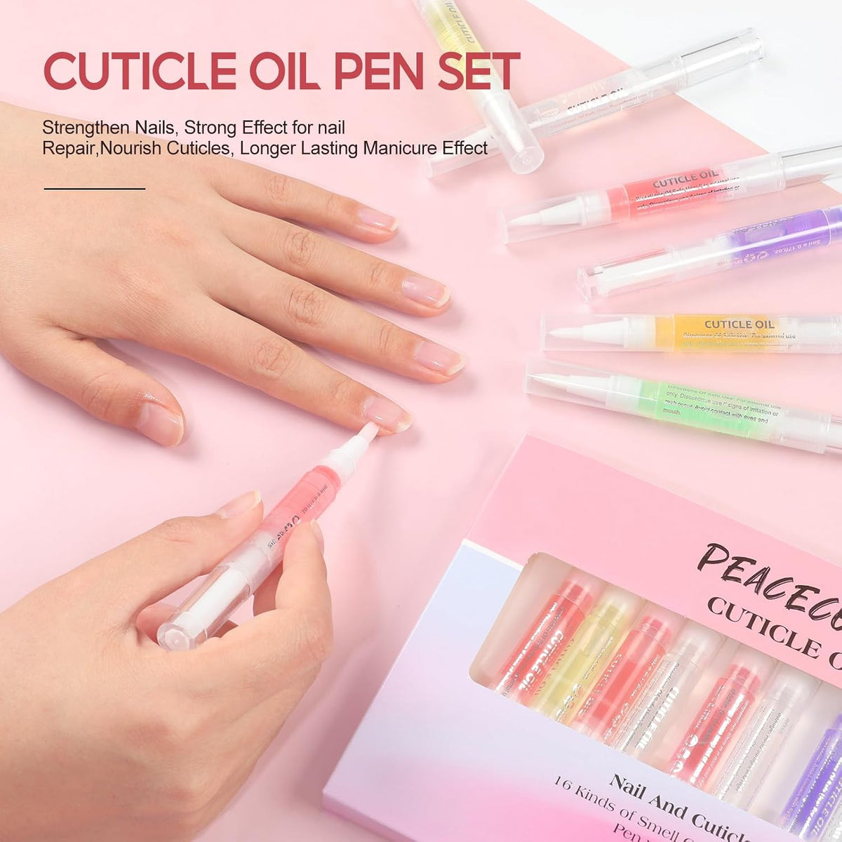16Pcs Cuticle Oil Pen for Nail Care
