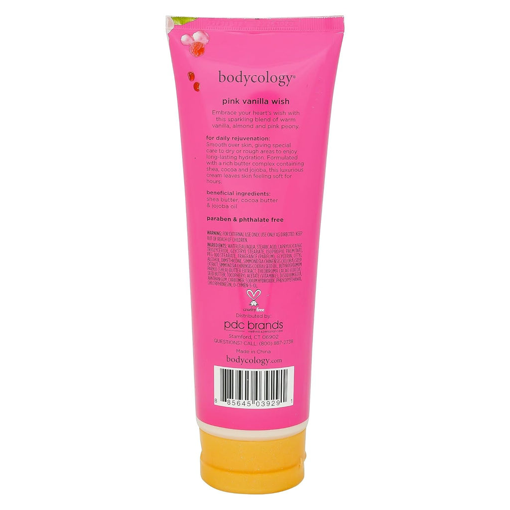 Shea Butter Body Cream, Pink Vanilla Wish, 8 Oz