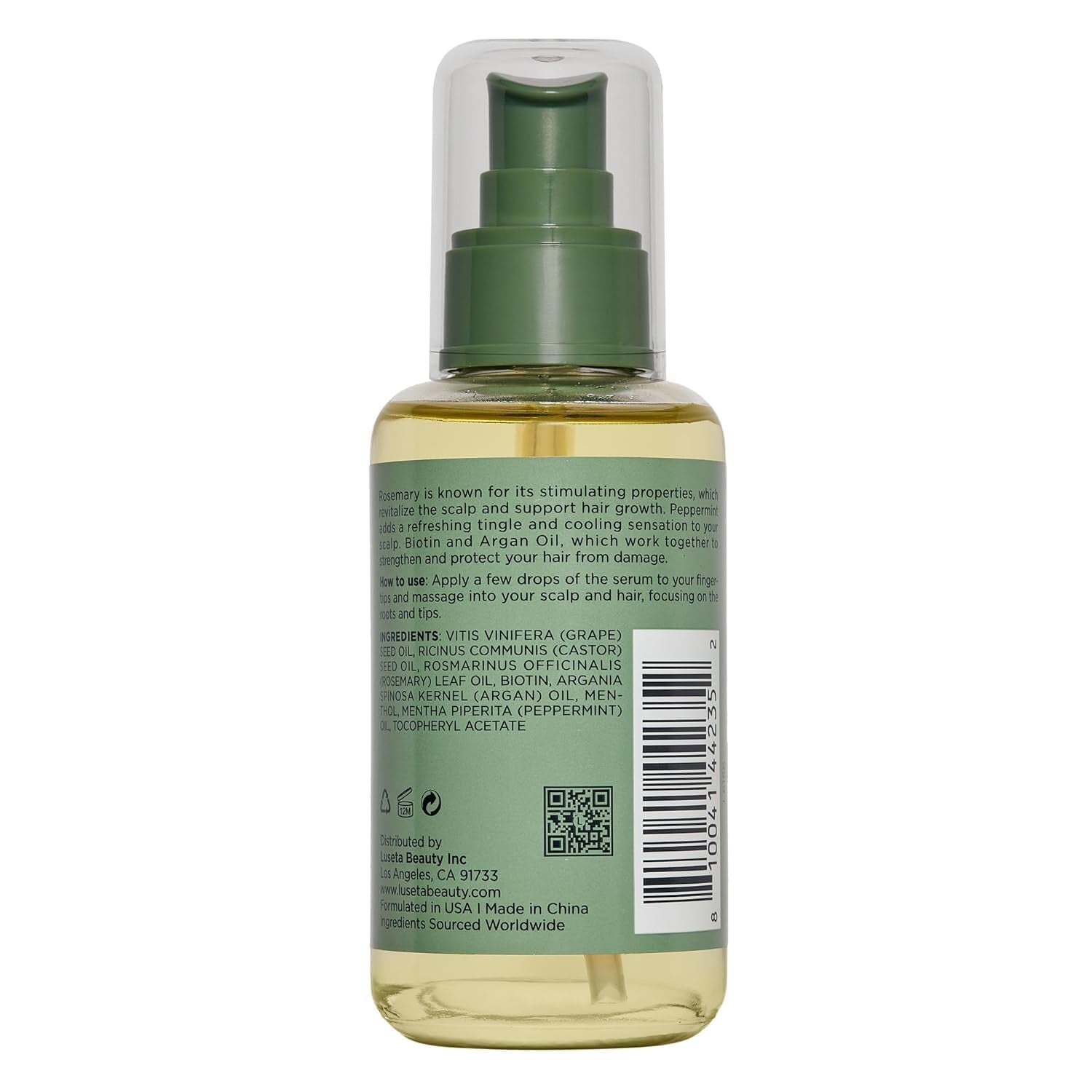 Rosemary Hair Growth Oil for Thin Damaged Hair, 3.37 Oz | Rosemary Hair Growth Oil for Thin, Damaged Hair; Helps Nourish Scalp, Reduce Breakage, Smooth Frizz and Add Shine