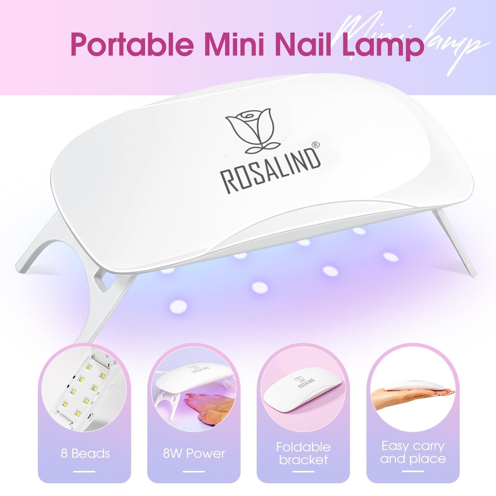 Kit De 14 Esmaltes De Uñas En Gel Con Miniluz Ultravioleta