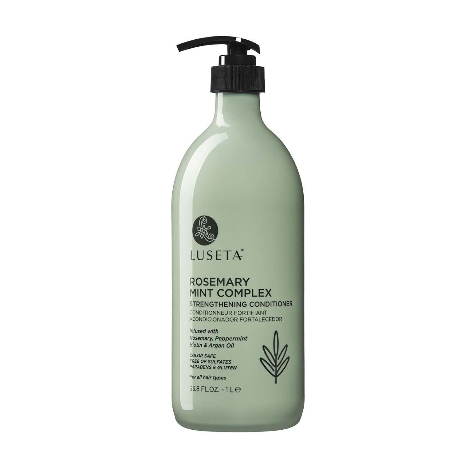 Rosemary Mint Strengthening Conditioner Moisturizing and Nourishing Damaged Hair Thickening Formula for Thinning Hair, Detangles Strands and Add Shine for All Hair Types, Sulfate Free 33.8Oz