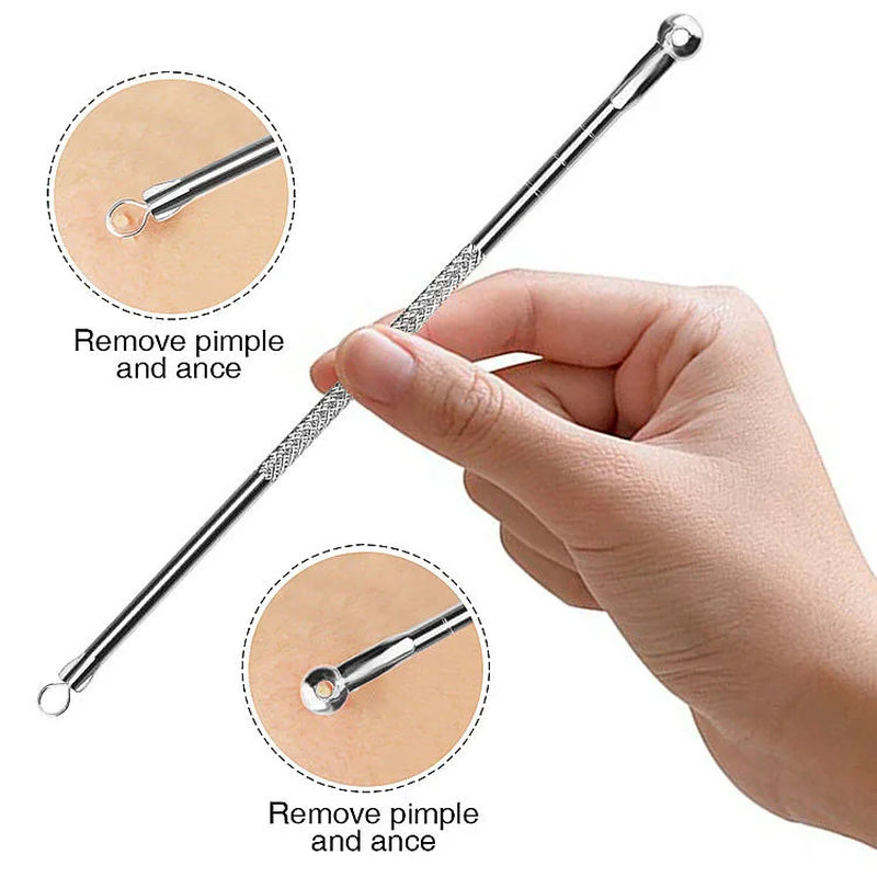 4Pc/Set Acne Blemish Remover Blackhead Extractor Black Dots Cleaner Needles Set Black Spots Pore Cleanser Tool