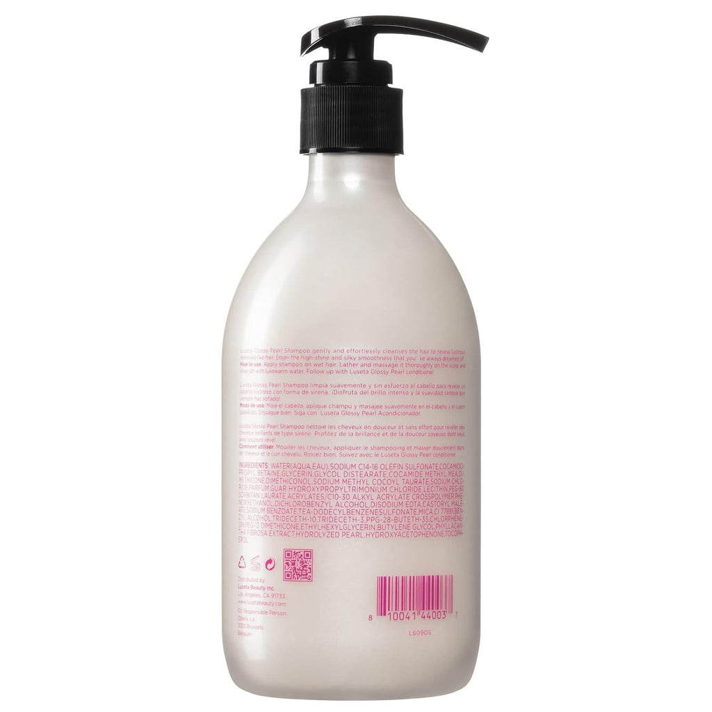 Glossy Pearl Shampoo for Smoothing and Nourishing Frizzy, Moisturizing Shampoo with Pearl Extract, Enhances Natural Luster for Dull Hair 16.9 Fl.Oz.