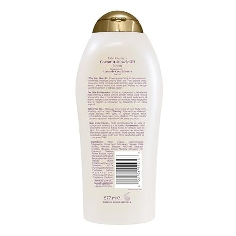 OGX Extra Creamy Coconut Miracle Oil Body Lotion Hydrating Moisturizer
