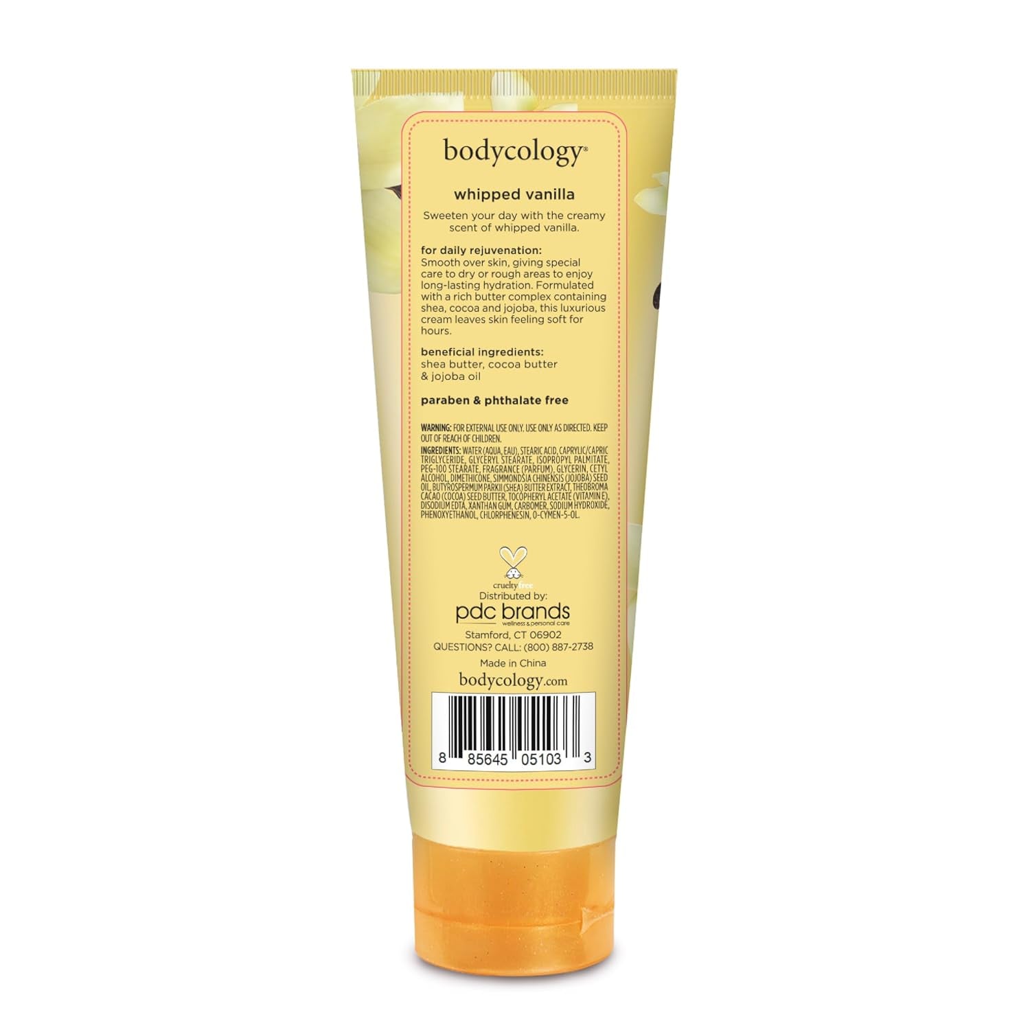 Shea Butter Body Cream, Whipped Vanilla, 8 Oz