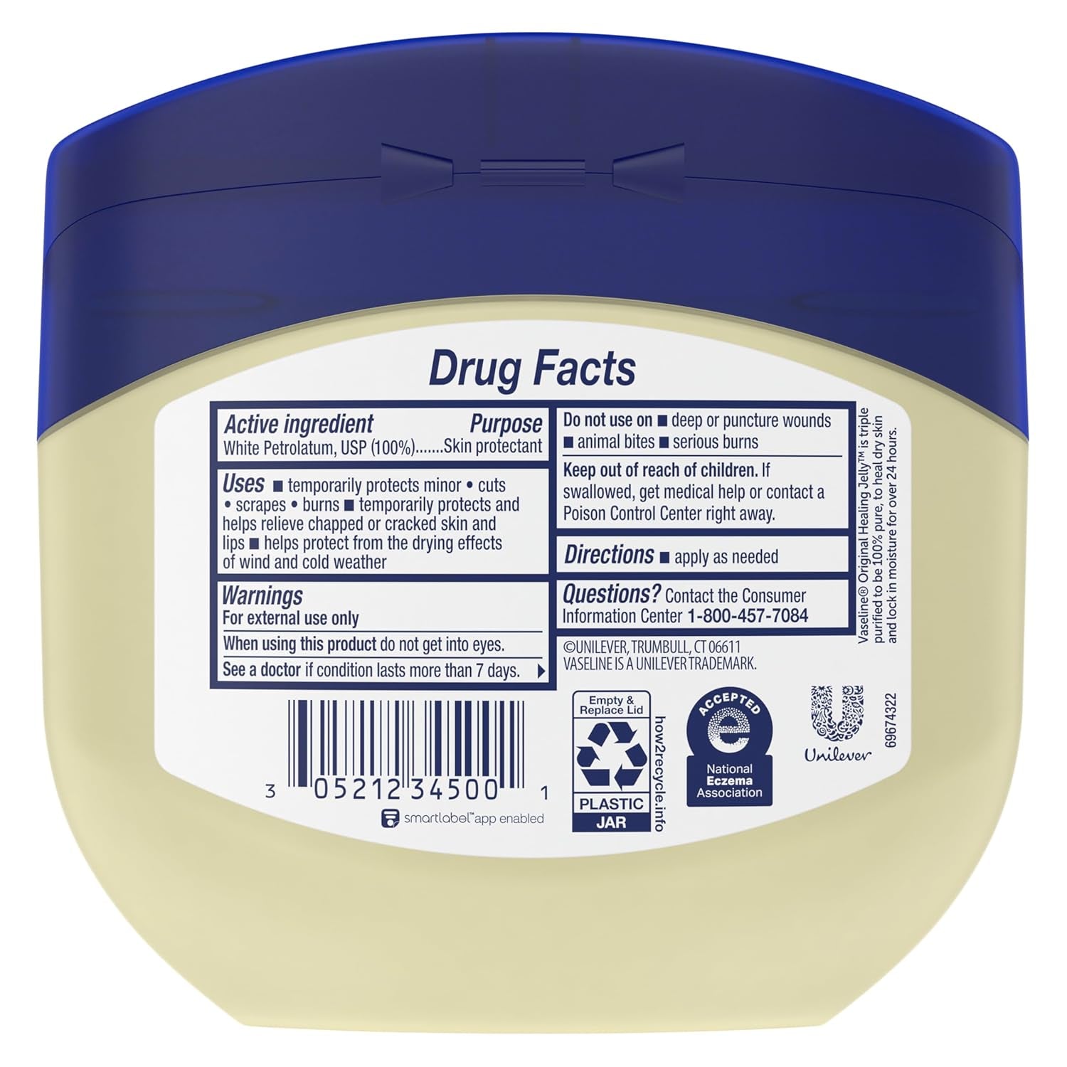 Vaseline Petroleum Jelly Original Skin Care for Dry Skin and Eczema Relief 100% Pure Petroleum Jelly 13 Oz