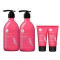Luseta Keratin Shampoo & Conditioner Set for Damaged Hair, Smooth Care | Full & Travel Sizes (2X16.9 FL Oz + 2X1.01 FL Oz), Color Safe, Nourishing Care, Adds Shine, Sulfate Free
