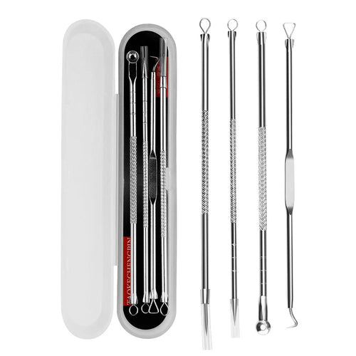 4Pc/Set Acne Blemish Remover Blackhead Extractor Black Dots Cleaner Needles Set Black Spots Pore Cleanser Tool