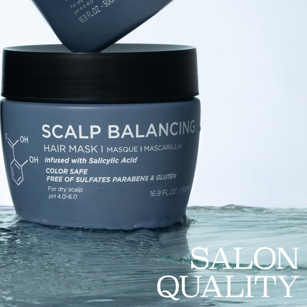 Luseta Scalp-Balancing Hair Mask for Women, Reducing Build-Up with Salicylic Acid, Anti-Dandruff Hair Mask for Women, Clarifying Refreshing, Ph-Balanced, 16.9 Oz