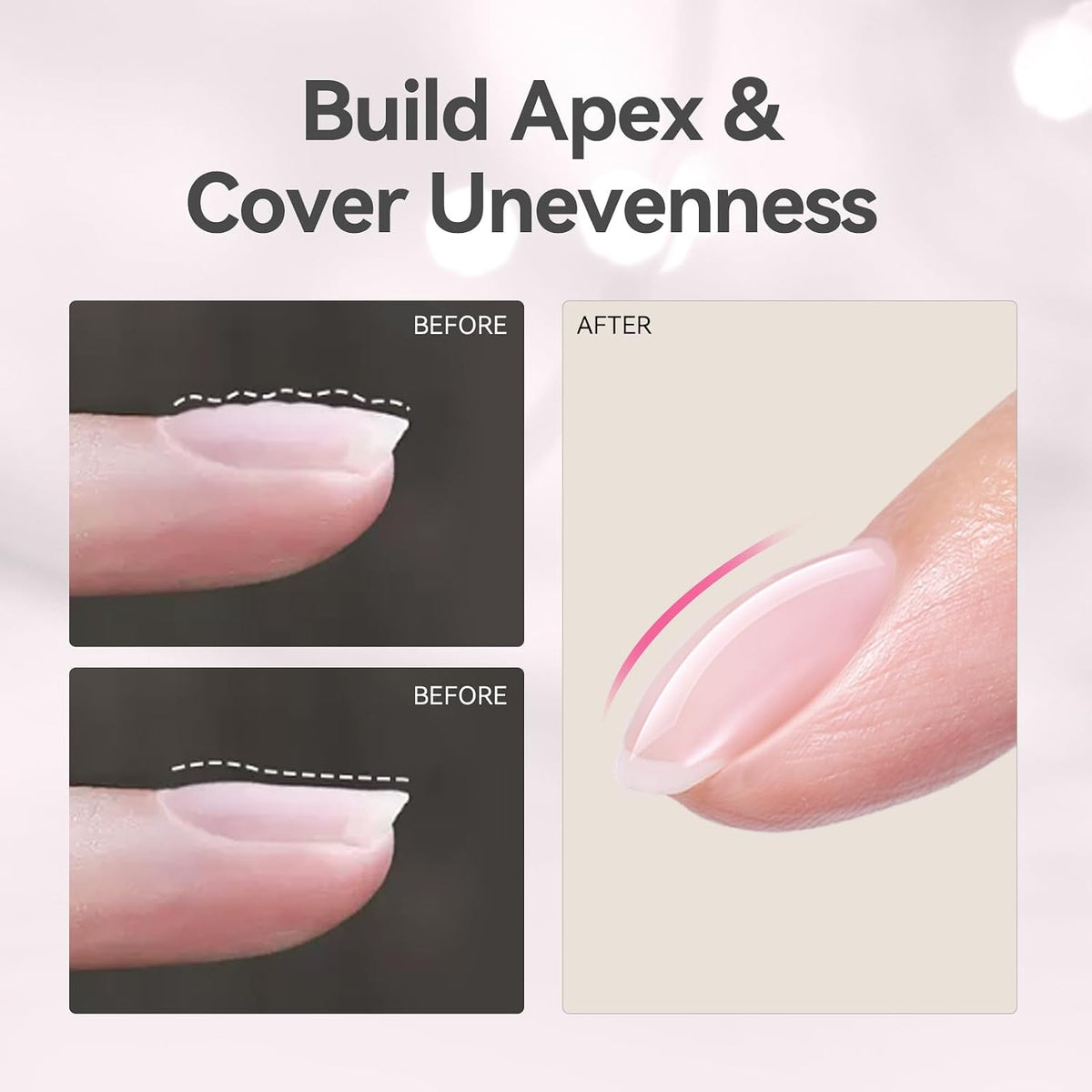 Builder Gel for Nails,8-In-1 Sheer Pink Builder Nail Gel