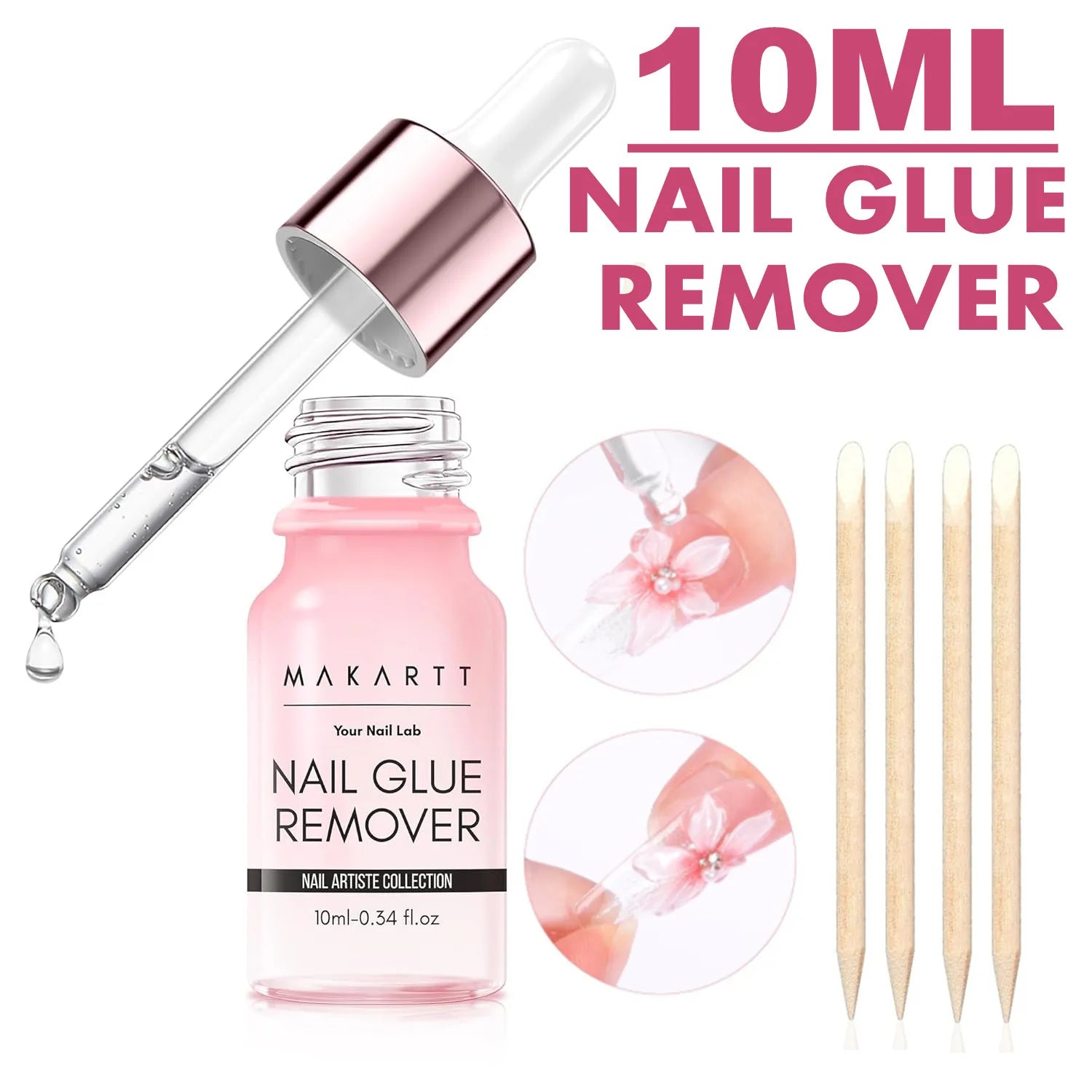 Nail Gel Glue for Press on Nails Soft Acrylic Gel Nail Tips Fake Nails,Super Strong Glue Easy to Control No Lamp Needed
