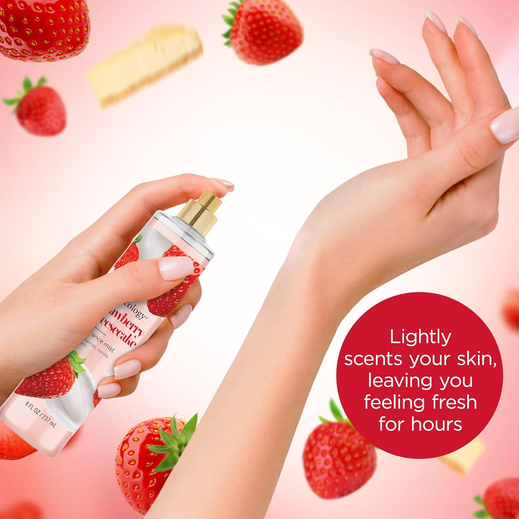 Long-Lasting Fragrance Body Mist, Strawberry Cheesecake, 8 Fl Oz (Pack of 2)
