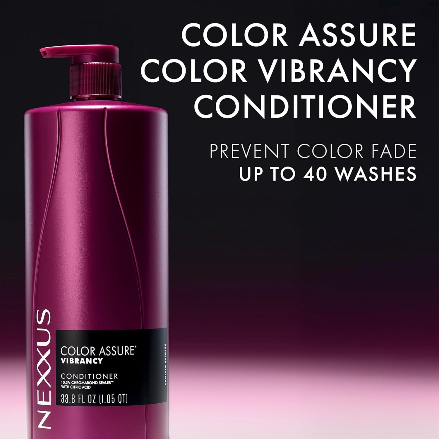 Nexxus Color Assure Conditioner for Vibrancy for Color Treated Hair Powered by Chromabond Sealer with Citric Acid 33.8 Oz