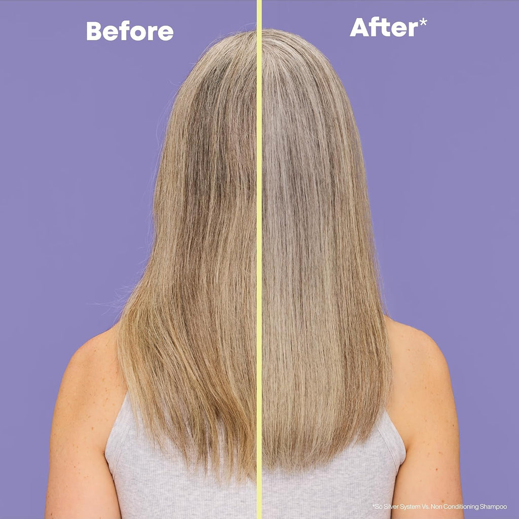 Matrix so Silver Purple Conditioner - Removes Brassy Yellow Undertones, Color Depositing & Toning for Vibrant Blonde Hair, Pigmented Conditioner for Blondes and Greys, Vegan