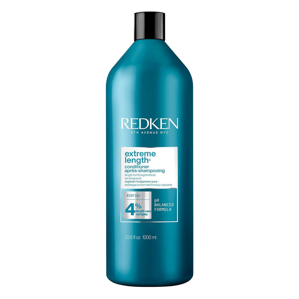 Redken Extreme Length Biotin Conditioner for Longer Hair – Promotes Healthy Hair Growth, Strengthens & Detangles Damaged Hair, Infused with Biotin & Castor Oil​