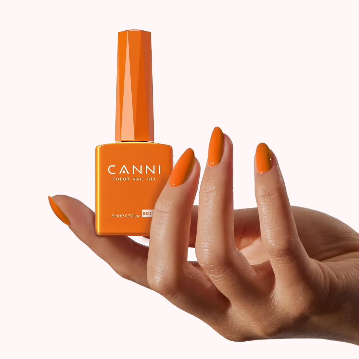 Bright Orange Gel Nail Polish, 1Pcs Orange Gel Polish Color High Gloss Soak off U V Nail Manicure Salon DIY