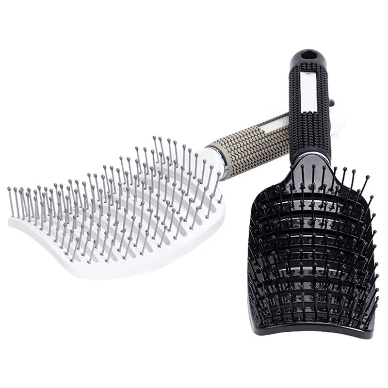 Hair Scalp Massage Comb Nylon Hairbrush Anti-Static Wet Curly Detangle Hair Brush Girls Salon Hairdressing Styling Brush Tool