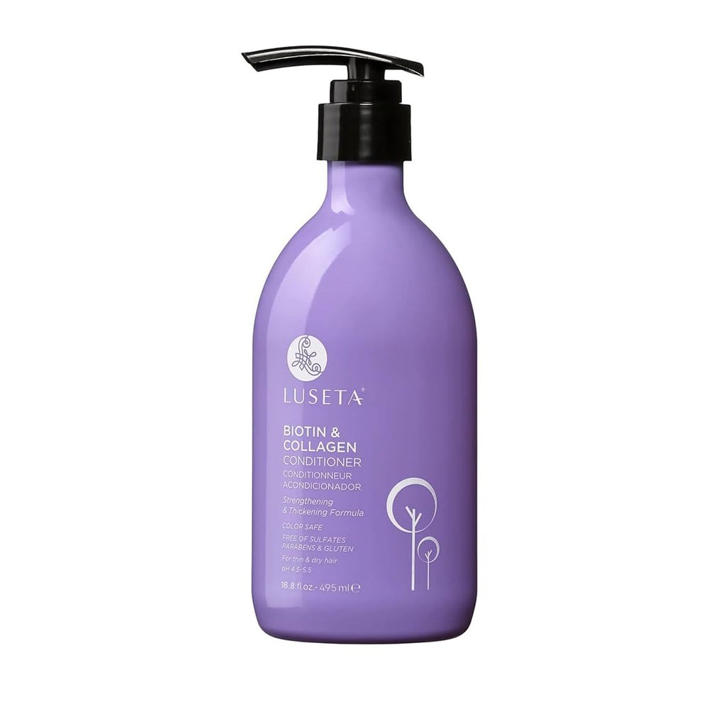 Biotin Conditioner for Thinning Hair - Collagen &Argan Oil Infused Volumizing Treatment, Adds Fullness, Strengthens Weak Hair, Sulfate-Free 16.9Oz