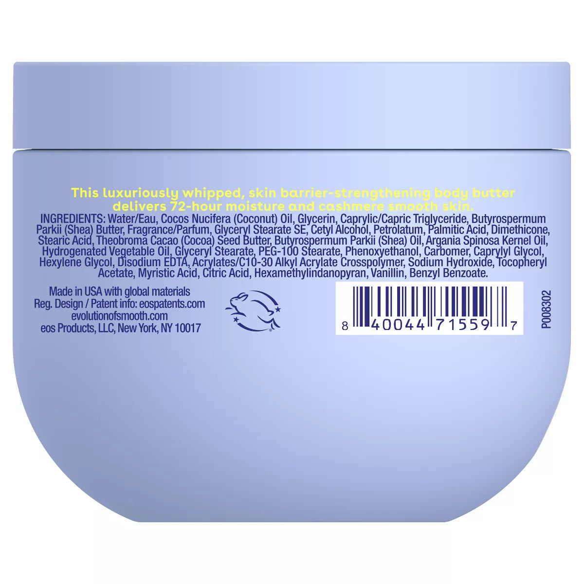 Eos Shea Better Cashmere Whipped Oil Butter - Vanilla - 12Oz: Moisturizing Whole Body Lotion for Normal Skin