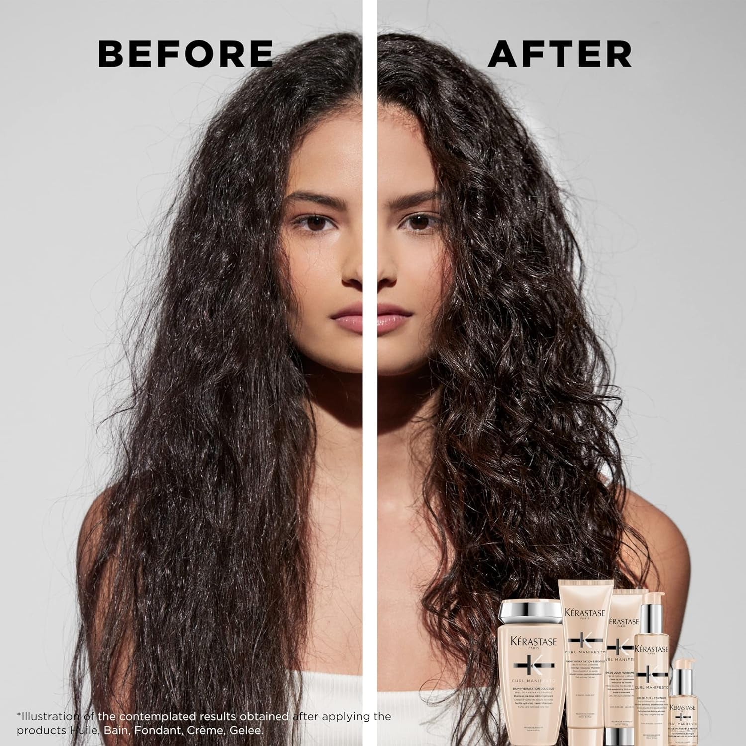 Kerastase Curl Manifesto Gelee Curl Contour Hair Serum | Enhances Curl Definition without Crunch | Anti-Frizz | with Shea Butter | for All Wavy, Curly, Very Curly & Coily Hair