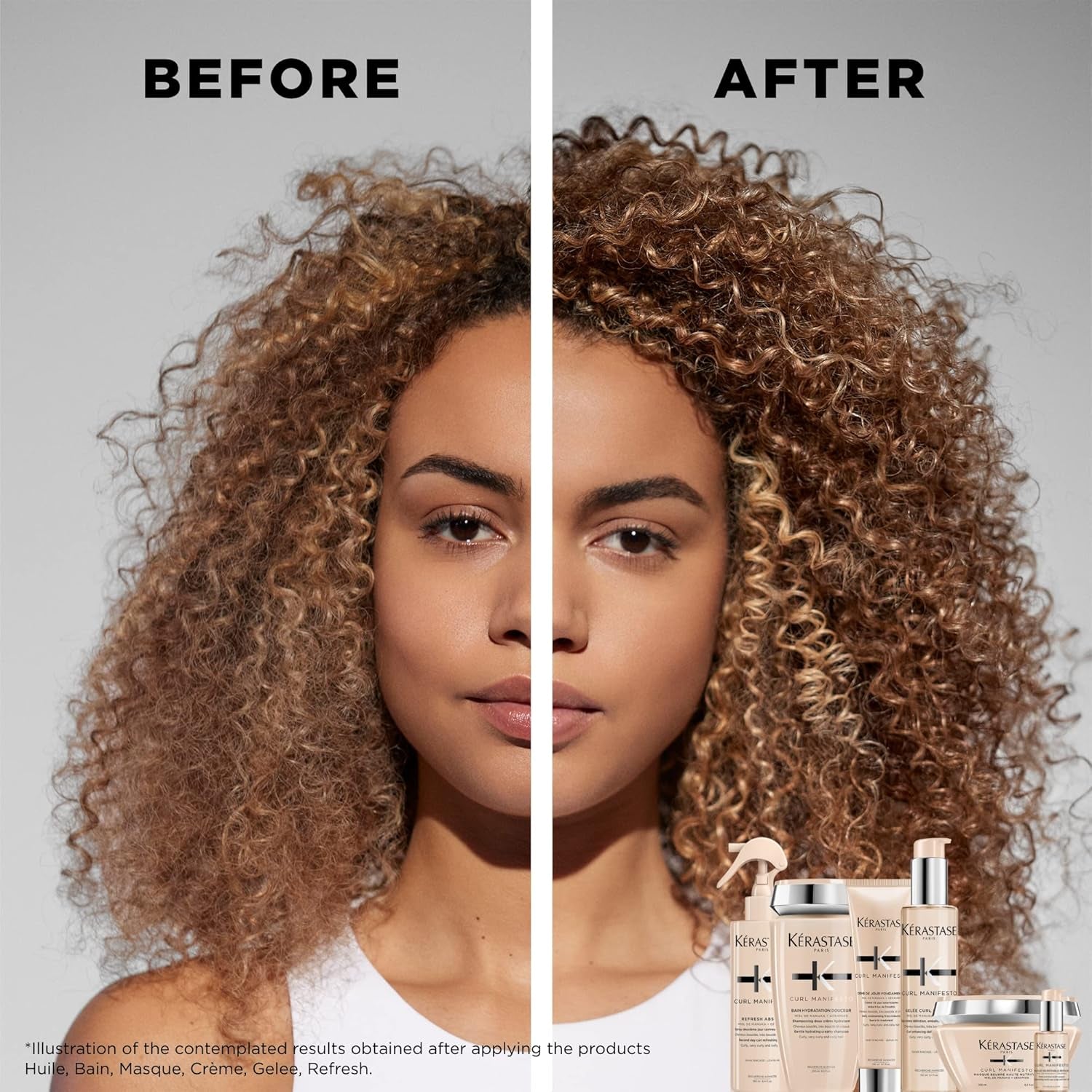 Kerastase Curl Manifesto Hydratation Douceur Shampoo for Waves and Coils - Removes Build up & Hydrates Curls, Softens & Reduces Frizz, 8.5 Fl Oz