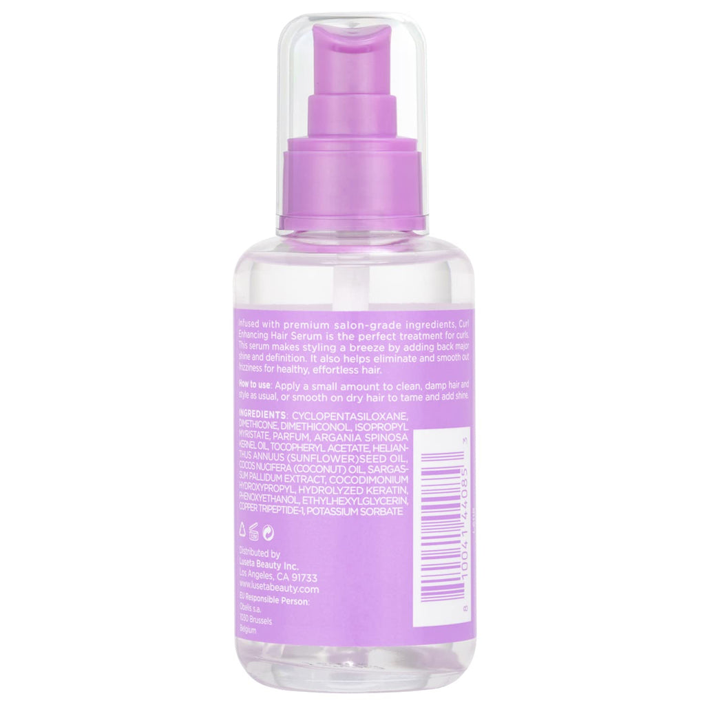 Luseta Curl Enhancing Hair Oil, Anti-Frizz Serum for Curly Hair, 3.38 Oz | Coconut Oil Hair Serum Helps Define Curls, Smooth Frizz, Add Shine, and Restore Bounce for Wavy and Curly Hair.