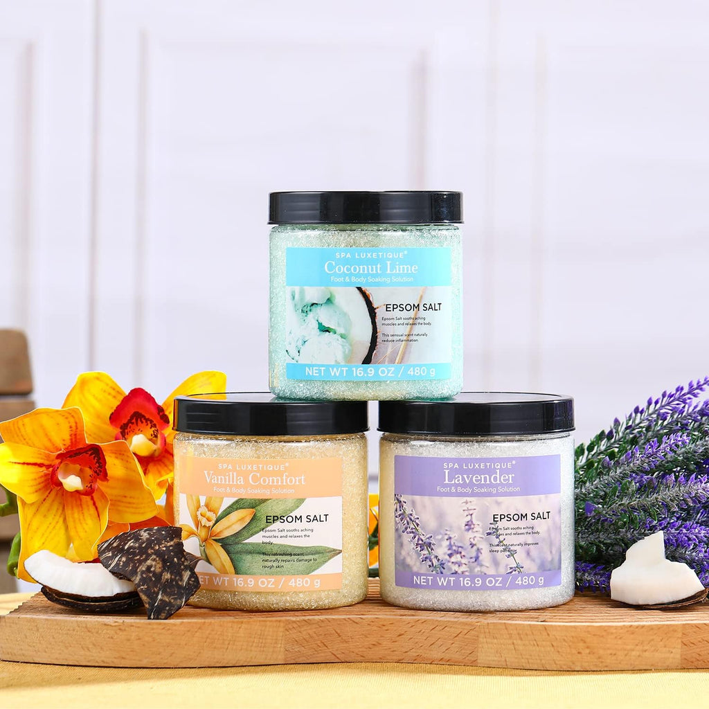 Bath Salts for Soaking,  Epsom Salts Gifts Set for Women, 3.17Lbs Bath Salts for Women, Epsom Salts for Soaking, Mother'S Day Christmas Gifts for Woman Mom