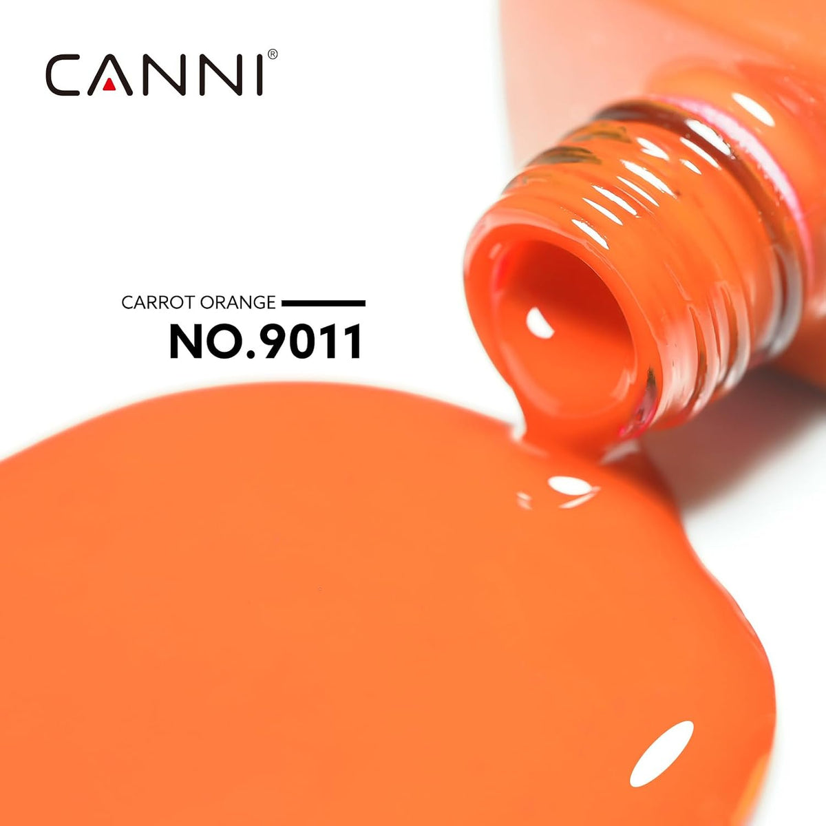 Bright Orange Gel Nail Polish, 1Pcs Orange Gel Polish Color High Gloss Soak off U V Nail Manicure Salon DIY