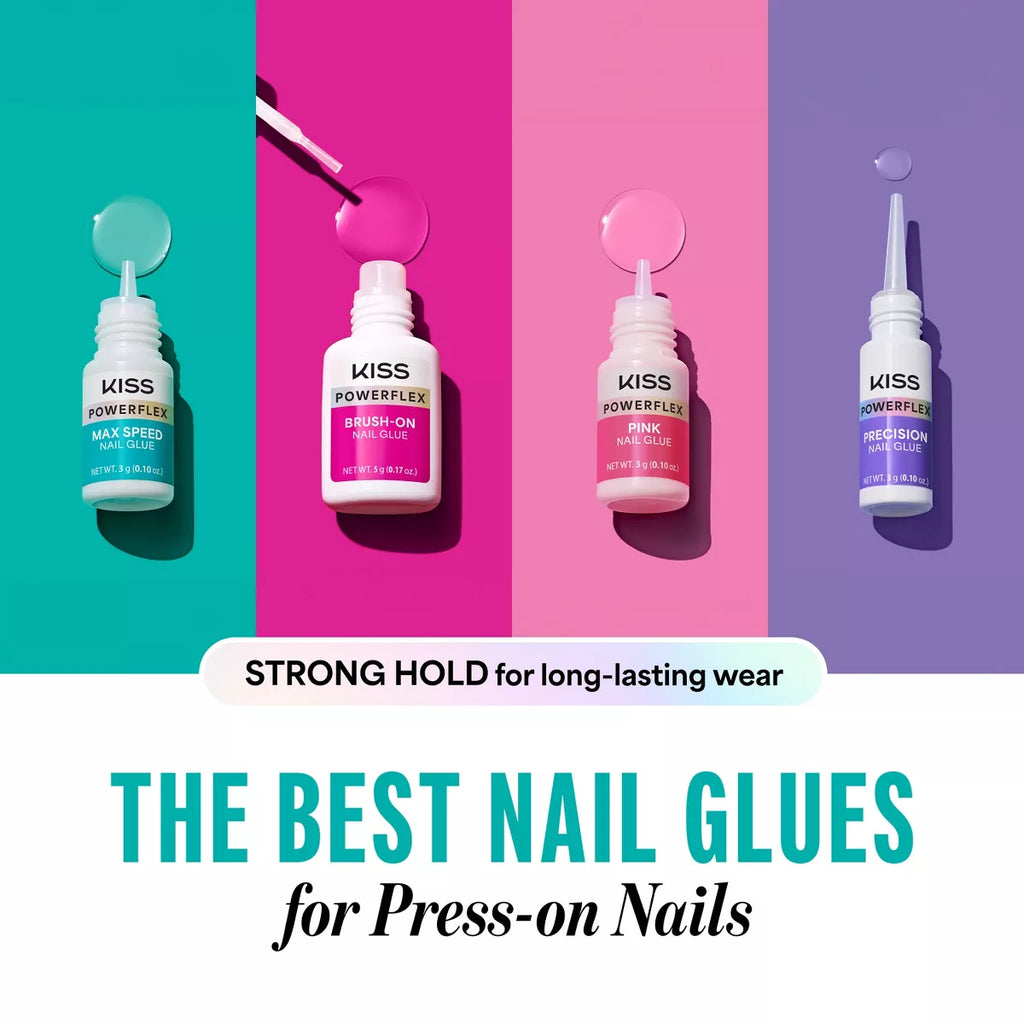 Kiss Powerflex Maximum Speed Superior Strength Press on Nail Glue - 0.10Oz
