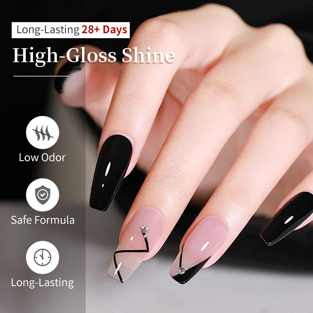 15Ml Black Gel Nail Polish Gel Polish Black Soak off Led Gel Polish Nail Art Manicure Salon Diy at Home
