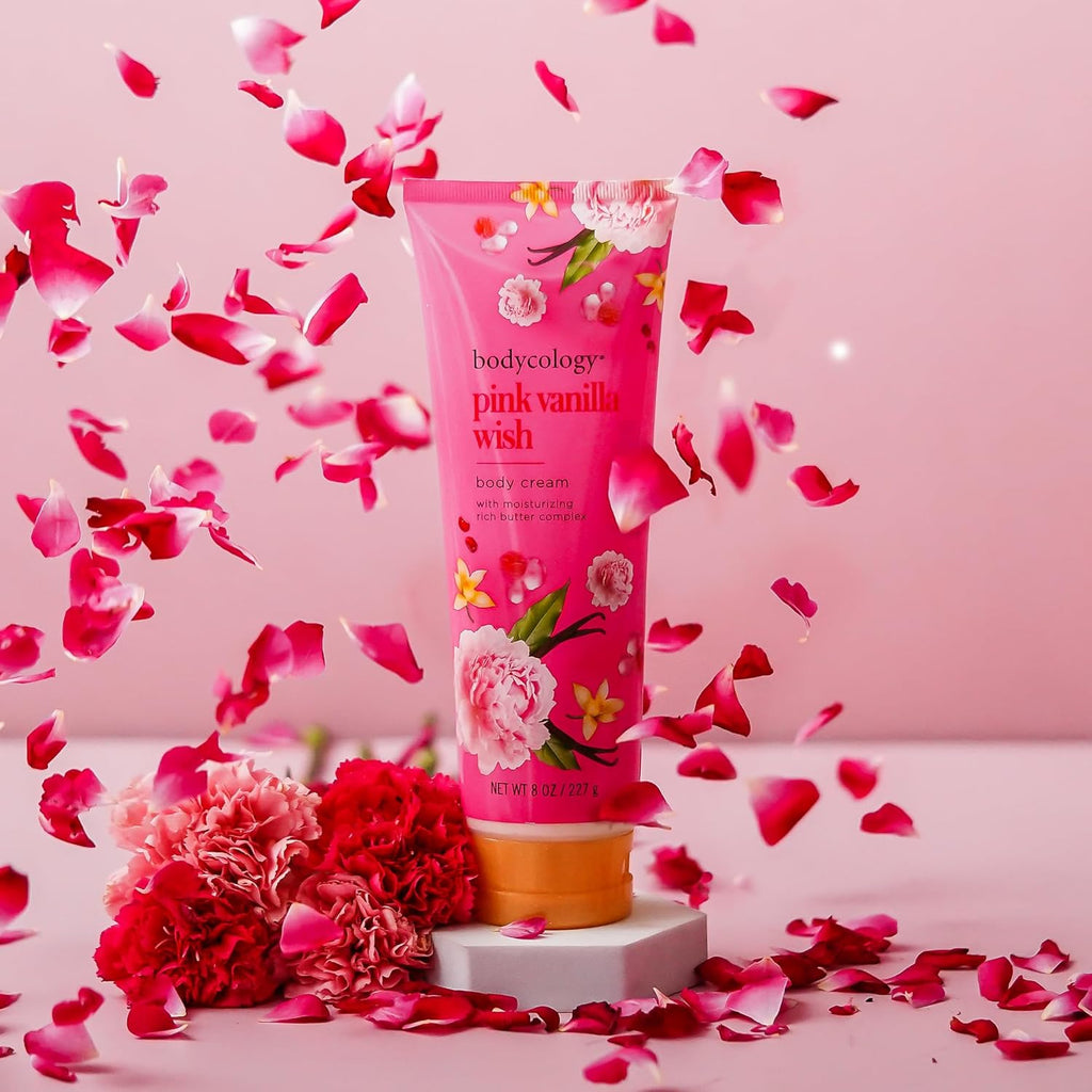 Shea Butter Body Cream, Pink Vanilla Wish, 8 Oz