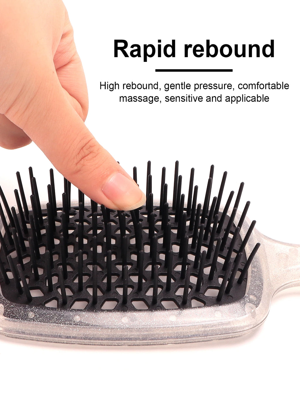 New Air Cushion Comb Tangled Hair Comb Hair Brush Massage Anti-Static Hollow Out Wet Hair Brushes Barber Sequins Styling Tool