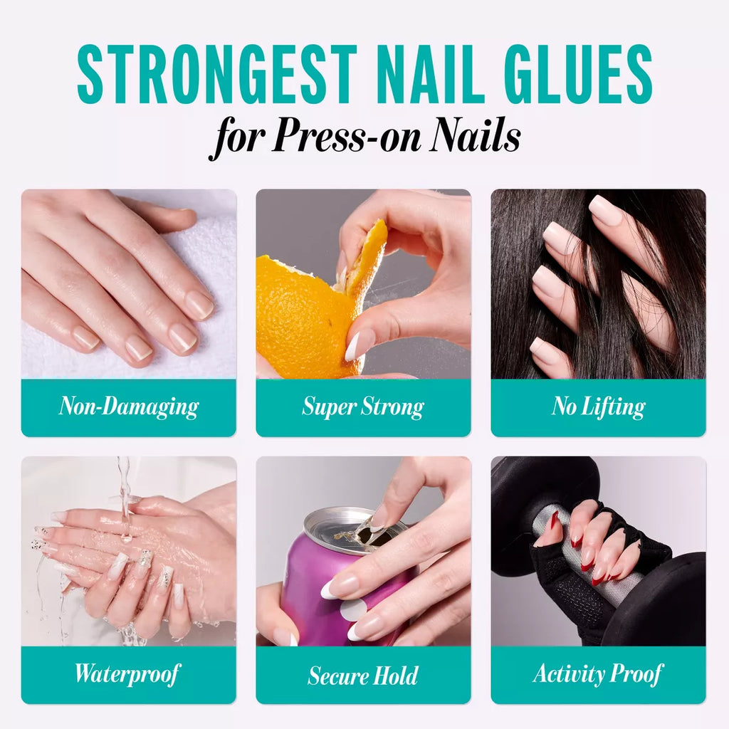 Kiss Powerflex Maximum Speed Superior Strength Press on Nail Glue - 0.10Oz
