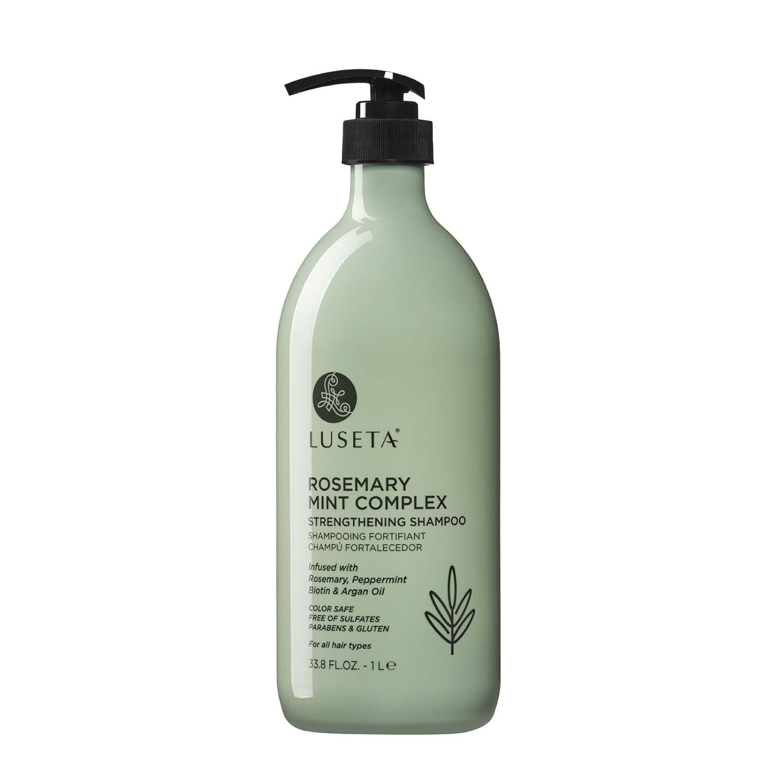 Rosemary Mint Strengthening Shampoo Hydrating and Nourishing Damaged Hair Thickening Shampoo for Thinning Hair,Reduce Frizz and Add Shine for All Hair Types, Sulfate Free 33.8Oz