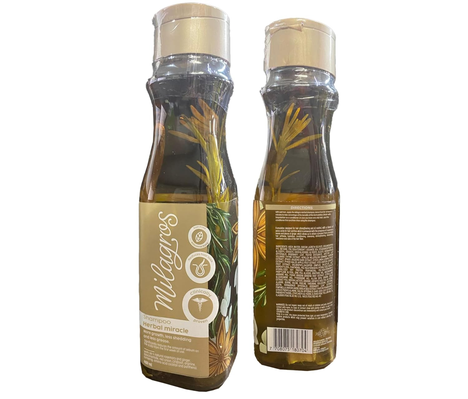 Shampoo Milagro Herbal, Acondicionador Milagro Herbal Y Tonico Milagro Herbal Milagrs (3 Pack) Milagrs Milagro Herbal Milagro Shampoo, Milagro Herbal Milagro Conditioner and Milagro Herbal