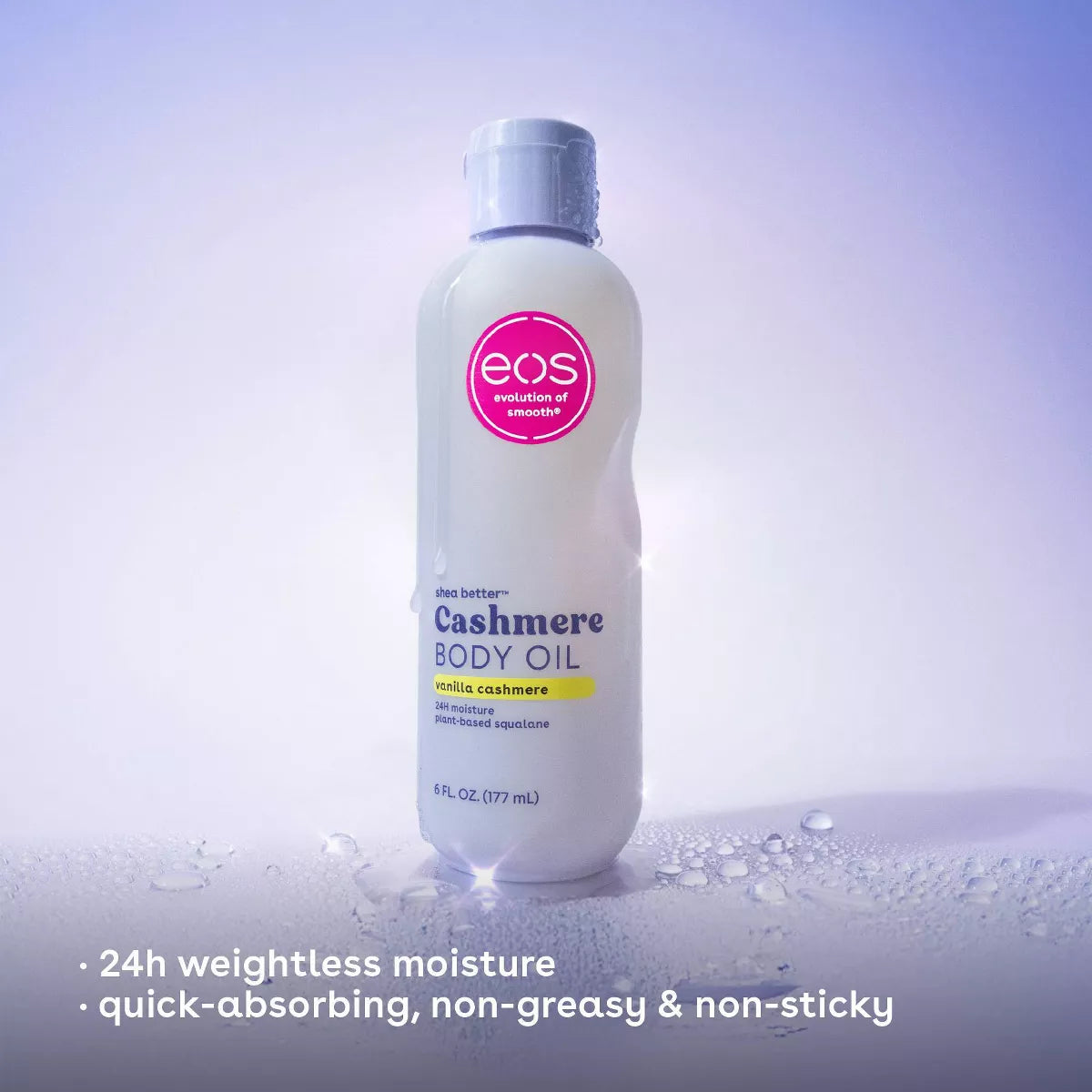 Eos Shea Better Cashmere Body Oil - Vanilla Cashmere - 6 Fl Oz: Moisturizing, Whole Body Use, for Normal Skin