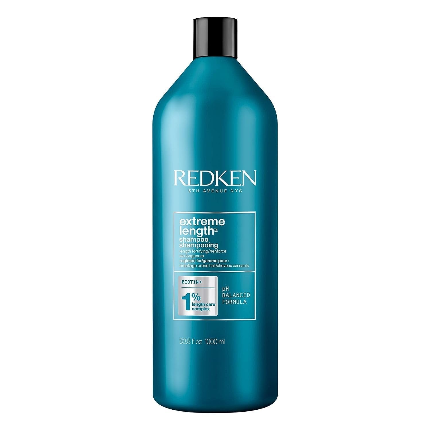Redken Extreme Length Biotin Shampoo for Longer Hair – Promotes Healthy Hair Growth, Strengthens Damaged Hair, Prevents Hair Breakage, Infused with Biotin ​
