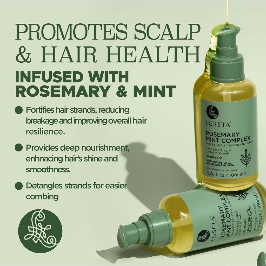 Rosemary Hair Growth Oil for Thin Damaged Hair, 3.37 Oz | Rosemary Hair Growth Oil for Thin, Damaged Hair; Helps Nourish Scalp, Reduce Breakage, Smooth Frizz and Add Shine