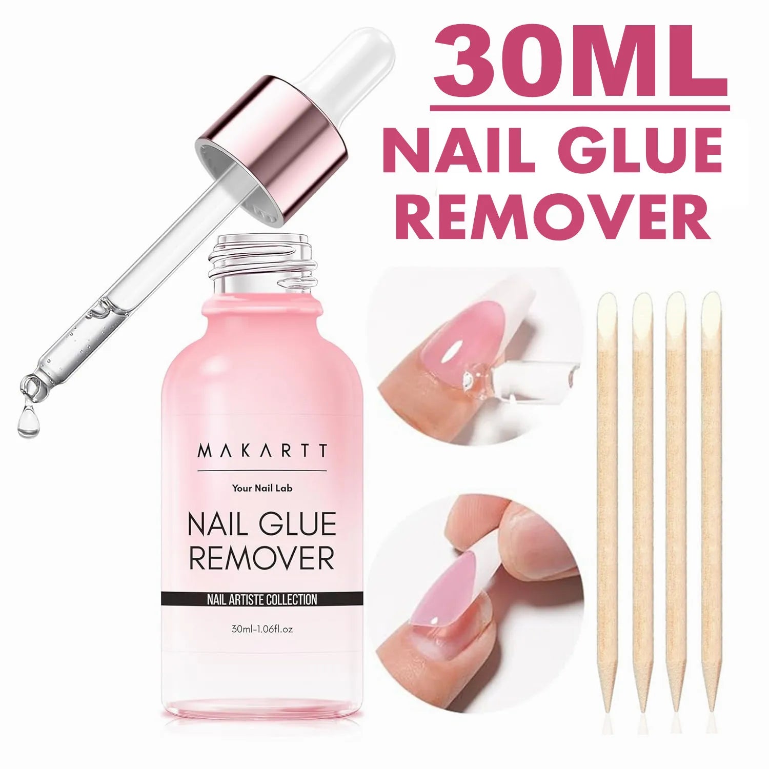 Nail Gel Glue for Press on Nails Soft Acrylic Gel Nail Tips Fake Nails,Super Strong Glue Easy to Control No Lamp Needed