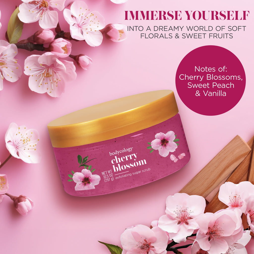 Cherry Blossom Exfoliating Sugar Scrub 10.5 Oz