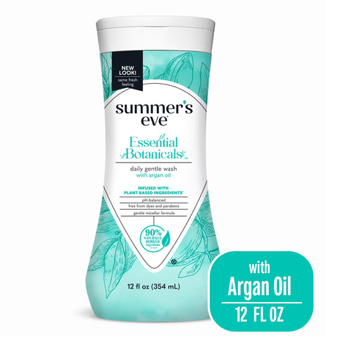 (2 Pack) Summer’S Eve Essential Botanicals with Argan Oil Feminine Wash, 12 Fl Oz