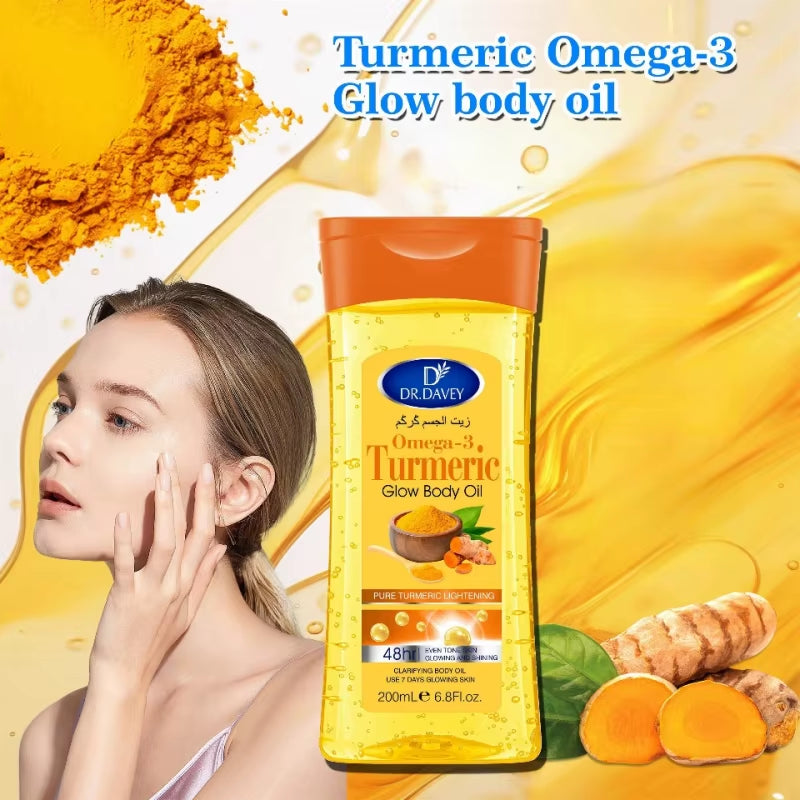 200Mlbody Oilturmeric Omega-3 Glow Body Oil Body Oil Skin Care Oil