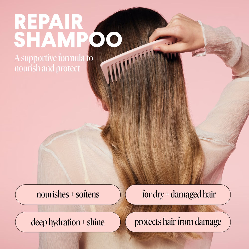 REPAIR Shampoo Nourishes Dry Damaged Hair, Keratin, Coconut Oil, 12 Fl Oz